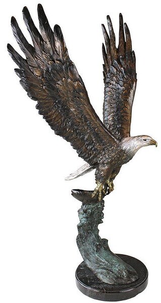 Majestic Eagle Cast Bronze Garden Sculpture pride strength freedom